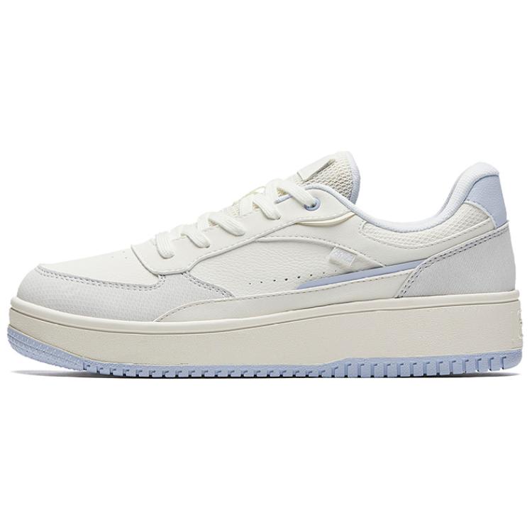 Anta Anti-Slip Wear-Resistant Low-Top Skateboard Shoes Women's White Gray Blue