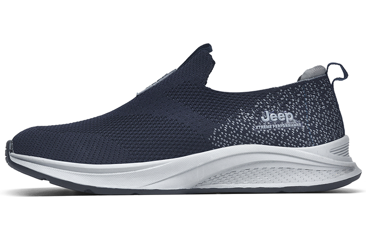 Jeep Anti-Slip Wear-Resistant Low-Top Casual Shoes Men's Dark Blue