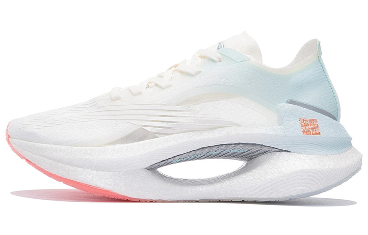 LiNing Jueying 䨻 Cushioning Wear-Resistant Low-Top Running Shoes Women's White Blue