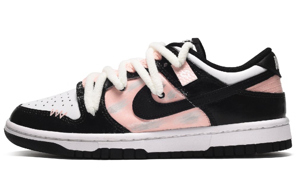 Nike Dunk Slip-Resistant Low-Top Skateboard Shoes Men's Black Pink