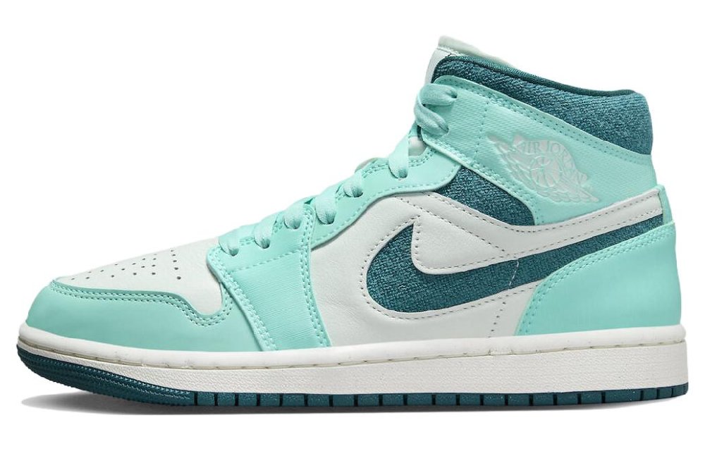 JORDAN 1 Mid Chenille Bleached Turquoise Women's