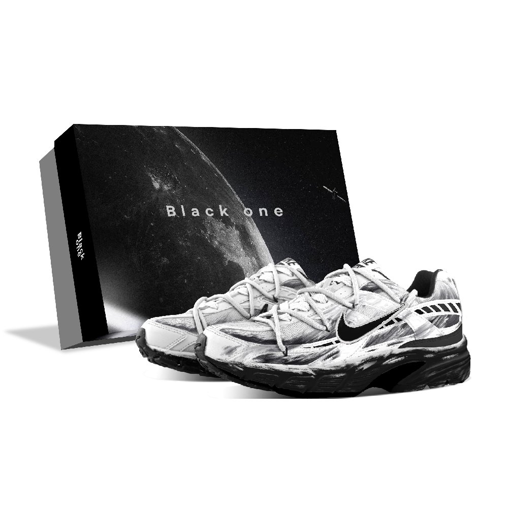 Nike Initiator Cushioning And Breathable Low Top City Commute Running Shoes Unisex Black White Gray