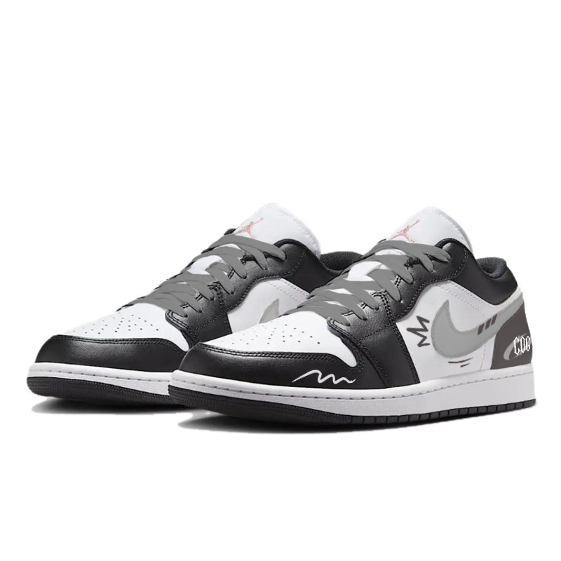 Jordan Air Jordan 1 Gravity Gears Abrasion Resistant Low Top Vintage Basketball Shoes Men's Black Gray купить в интернет-магазине Yoocart с быстрой доставкой по России.