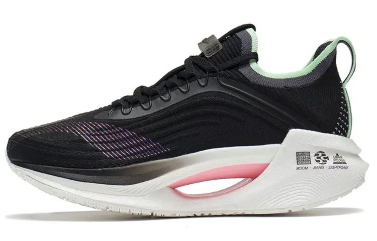 LiNing Shadow Essential Slip Resistant And Breathable Low top Running Shoes Women's Black