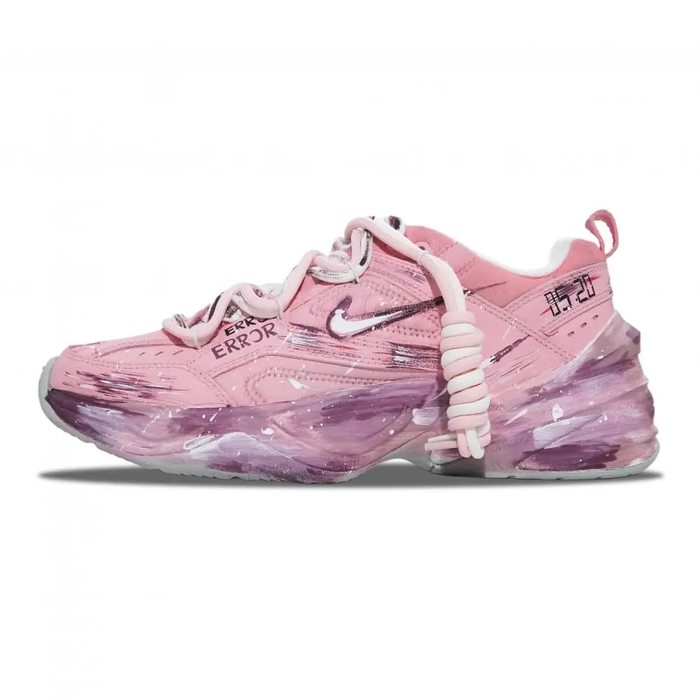 Nike M2K Tekno Anti Slip Wear Resistant Low Top Chunky Sneakers Women's Pink
