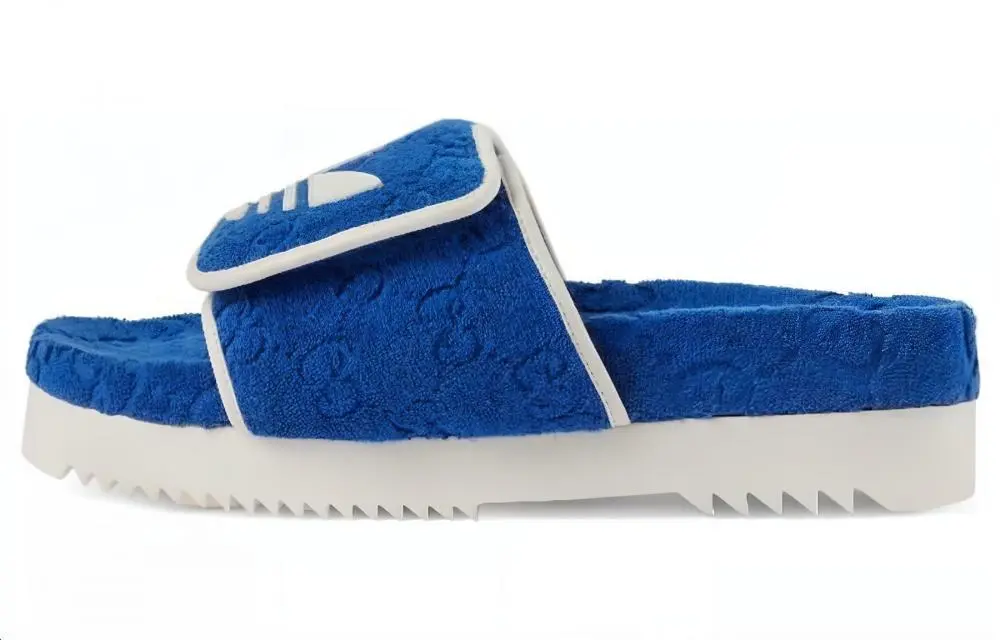 GUCCI Adidas X GUCCI Gg Platform Sandal 'Blue Cotton Sponge'