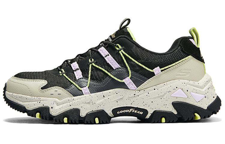 Skechers Cushioning Wear-Resistant Low-Top Outdoor Shoes Women's Black Green