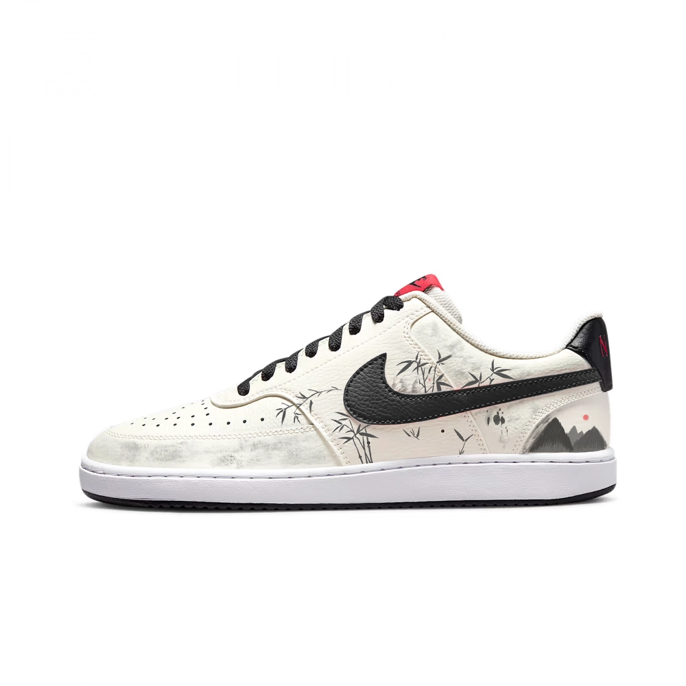 Nike Court Borough Cushioning, Wear Resistant Low Top Skateboard Shoes Unisex Black White