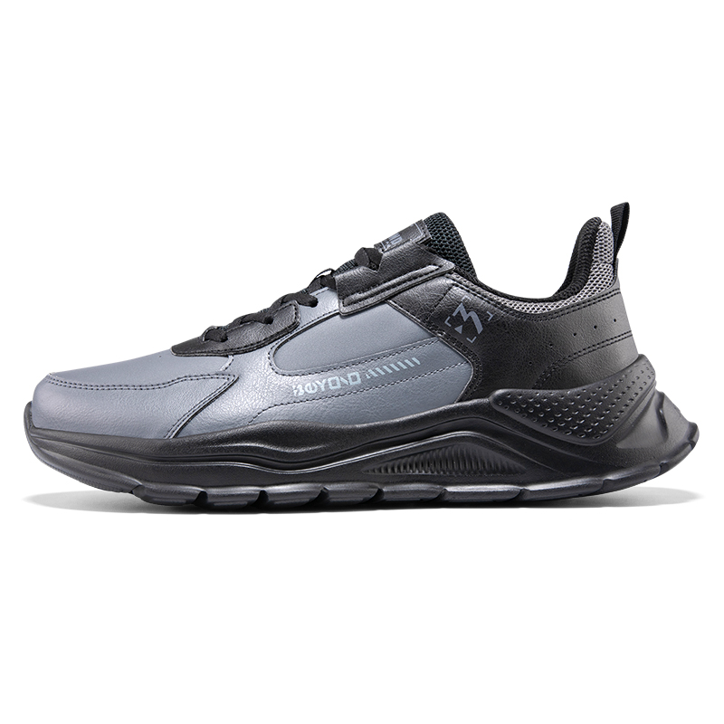 361° Slip Resistant, Abrasion Resistant, Lightweight Low Top Casual Running Shoes Men's Gray Black