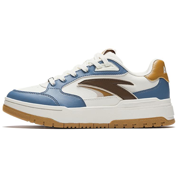 Anta 982 Non-slip Wear-resistant Shock Absorption Low-Top Skateboard Shoes Women's White Blue