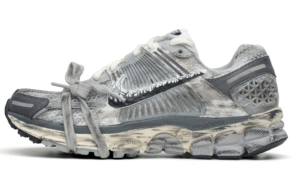 Nike Air Zoom Vomero 5 Anti-Slip Wear-Resistant Breathable Lightweight Low-Top Running Shoes Women's Gray