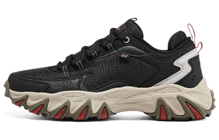Skechers Wildfire Shoes Low Top Chunky Sneakers Men's Black