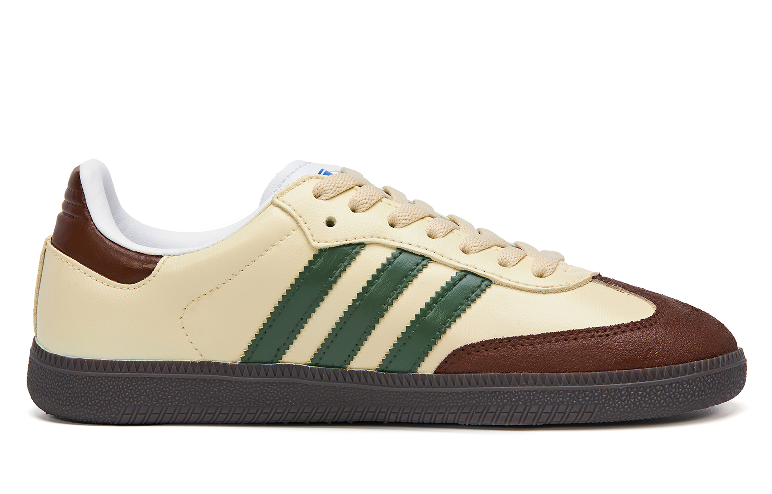Adidas Originals SAMBA OG Abrasion Resistant Low top Skateboard Shoes Unisex Beige Green