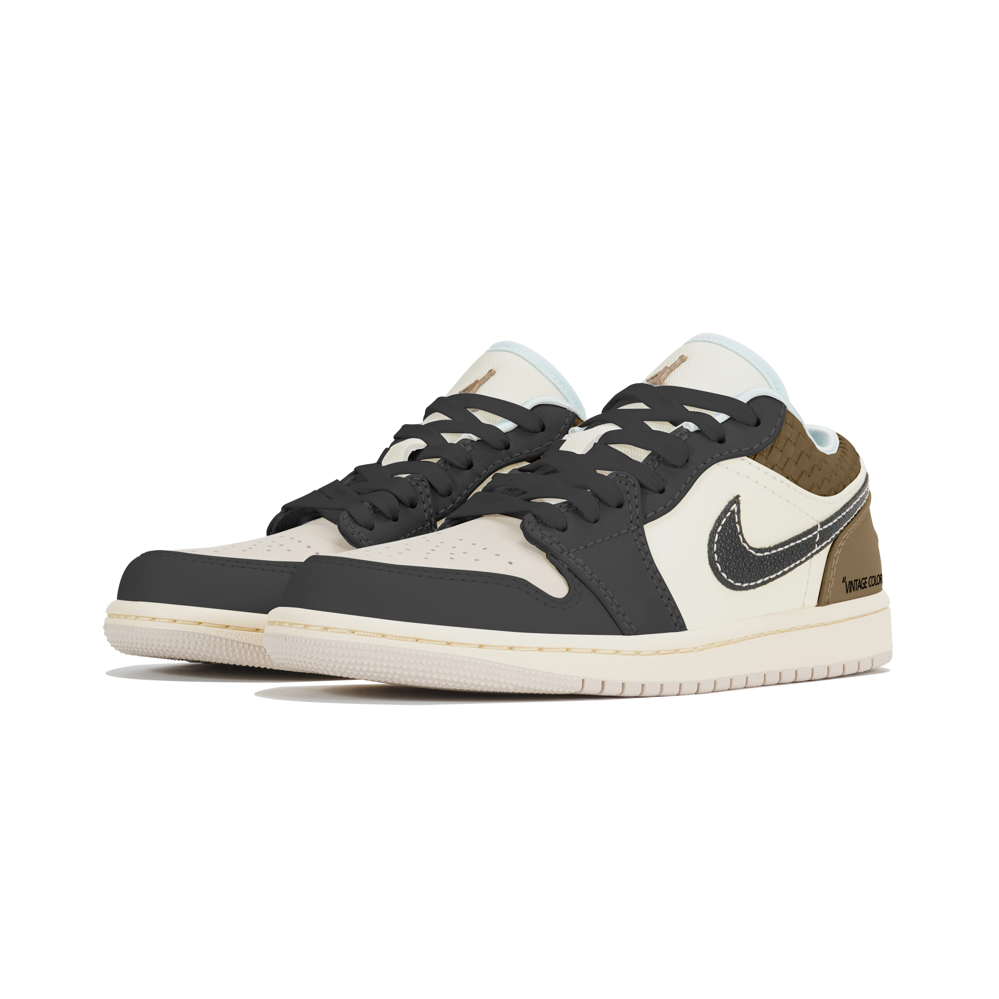Jordan Air Jordan 1 Wear-Resistant Low-Top Vintage Basketball Shoes Women's Black Yellow купить в интернет-магазине Yoocart с быстрой доставкой по России.