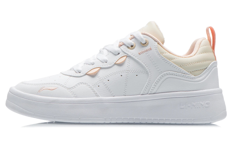 LINING Skateboard Shoes Women's Low-Top Standard White/Swan White