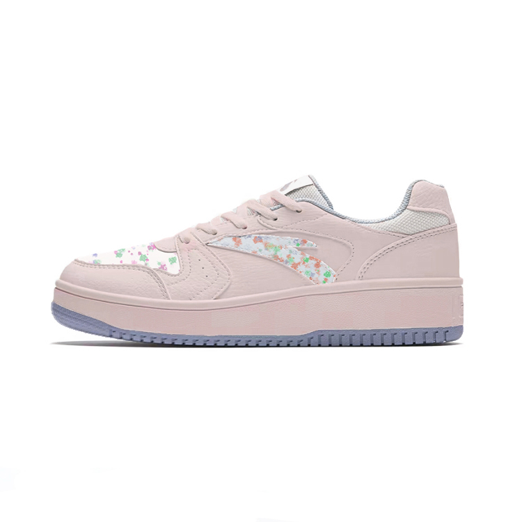 Anta Life Collection Slip-Resistant Cushioning Low-Top Skateboard Shoes Women's White Pink