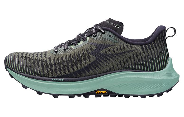 361° Cushioning Anti-Slip And Wear-Resistant Lightweight Rebound Low-Top Running Shoes Men's Black Green