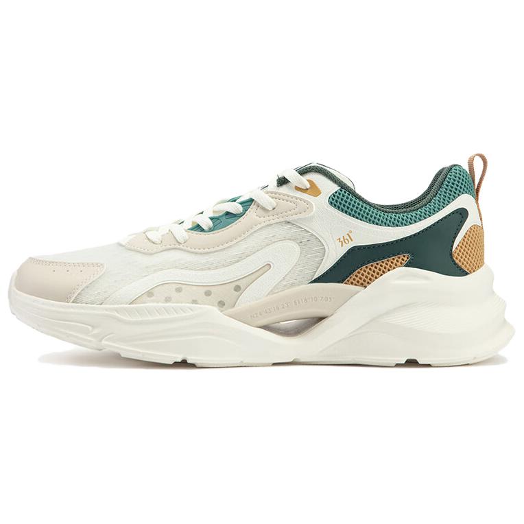 361° Shock Absorbers Low Top Casual Shoes Men's White Brown Green
