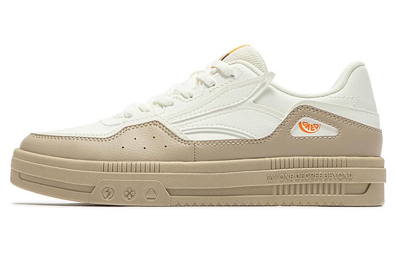 361° Light Law Slip Resistant, Breathable, Lightweight Low Top Skateboard Shoes Women's White Brown