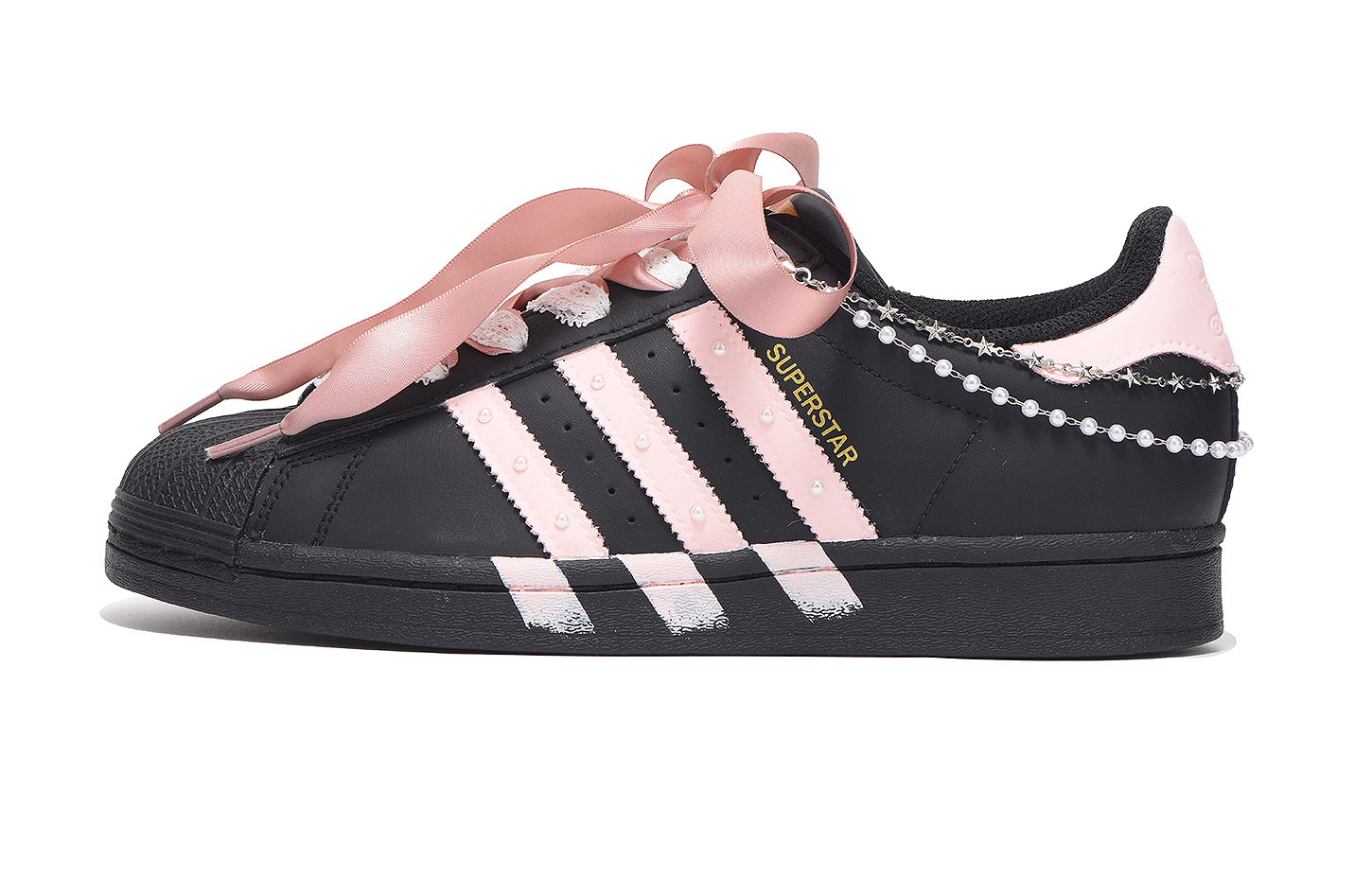 Adidas Originals SUPERSTAR Abrasion Resistant Low Top Skateboard Shoes Unisex Black Pink купить в интернет-магазине Yoocart с быстрой доставкой по России.