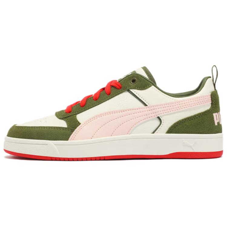 PUMA DRIBBLE SD Low Top Casual Shoes Unisex White Green Pink