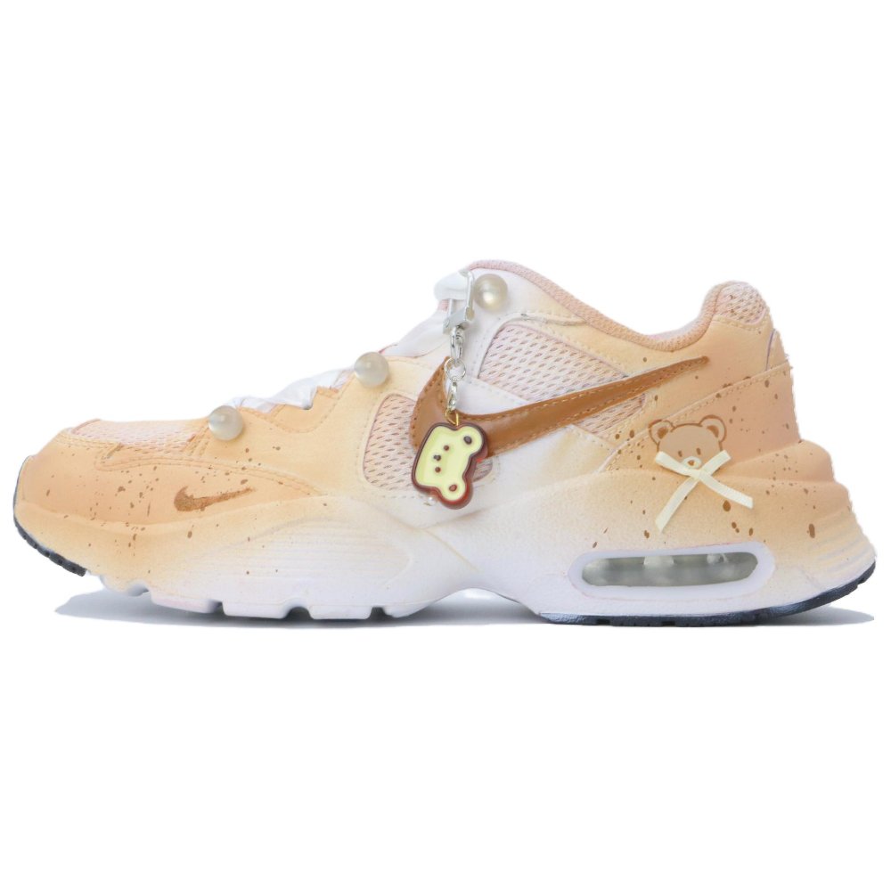 Nike Air Max Fusion Wear-Resistant Height Increasing Slip-Resistant Low-Top Casual Shoes Women's Champagne Yellow