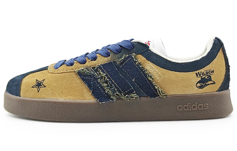Adidas VL COURT 2.0 Cushioning, Wear Resistant Low Top Skateboard Shoes Blue Brown