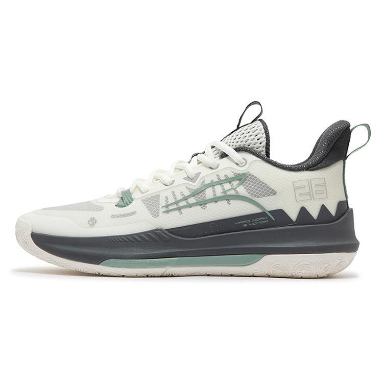 361° DVD Team Assist Future-Coach Cushioning Anti-Slip And Wear-Resistant Low-Top Basketball Shoes Men's White Gray