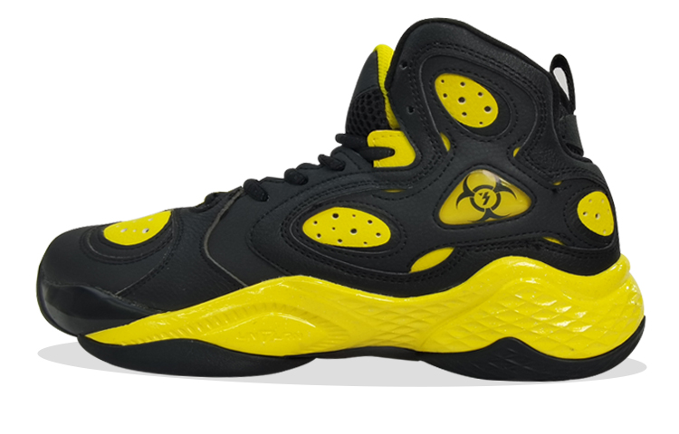 361° Cushioning High Top Performance Basketball Shoes Men's Black Yellow