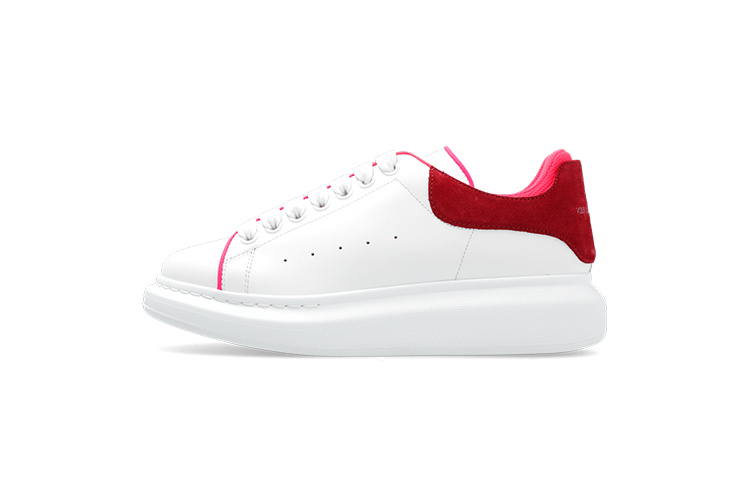 Alexander McQueen Oversized White Velvet Fuchia Women's