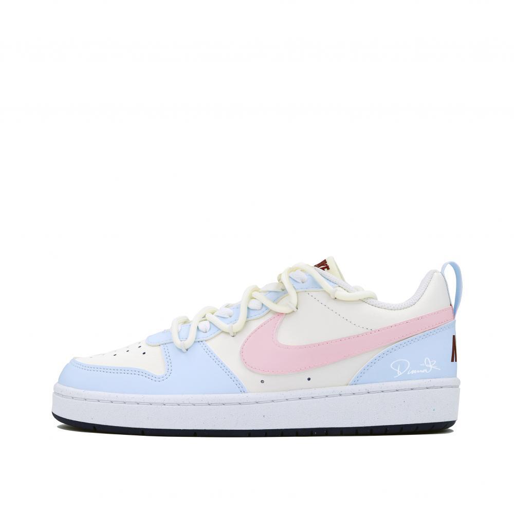 Nike Court Borough Coral Sea Coverage Cushioning Wear-Resistant Low-Top Skateboard Shoes GS
