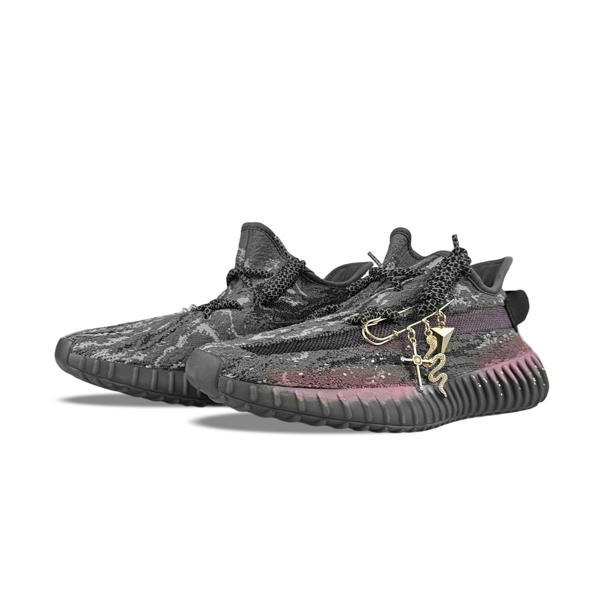 Adidas Originals Yeezy Boost 350 V2 BNK Marsh Purple Abrasion Resistant Low top Casual Shoes Unisex Black Gray Purple купить в интернет-магазине Yoocart с быстрой доставкой по России.