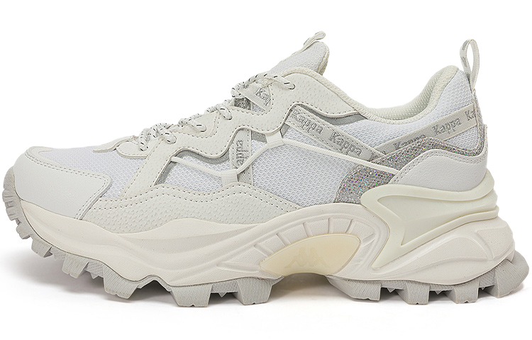 Kappa Cushioning Abrasion Resistant Height Increasing Support Low Top Chunky Sneakers Unisex White