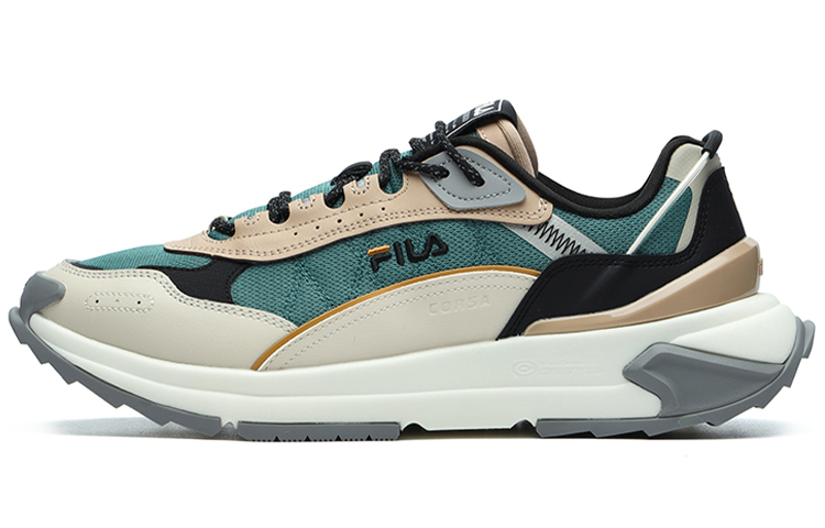 FILA Fashion Sneakers Running Shoes Men Low-Top Beige/Green/Black/White
