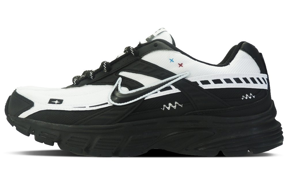 Nike Initiator Cushioning Anti-Slip And Wear-Resistant Low-Top Running Shoes Men Black White