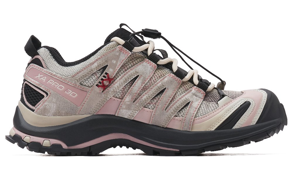 SALOMON XA PRO 3D LA YAUTE Anti-Slip Wear-Resistant Low-Top Running Shoes Unisex Brown Pink