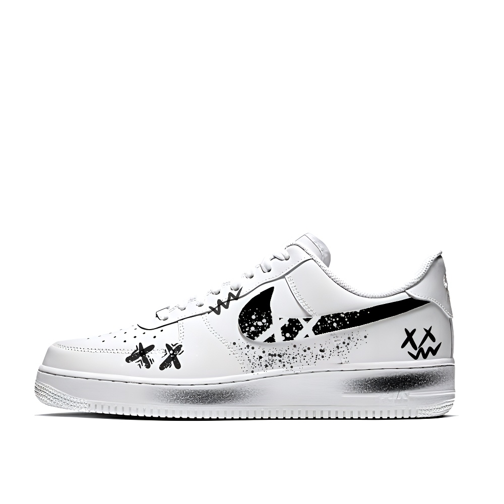 Nike Air Force 1 Low top Skateboard Shoes Unisex Black