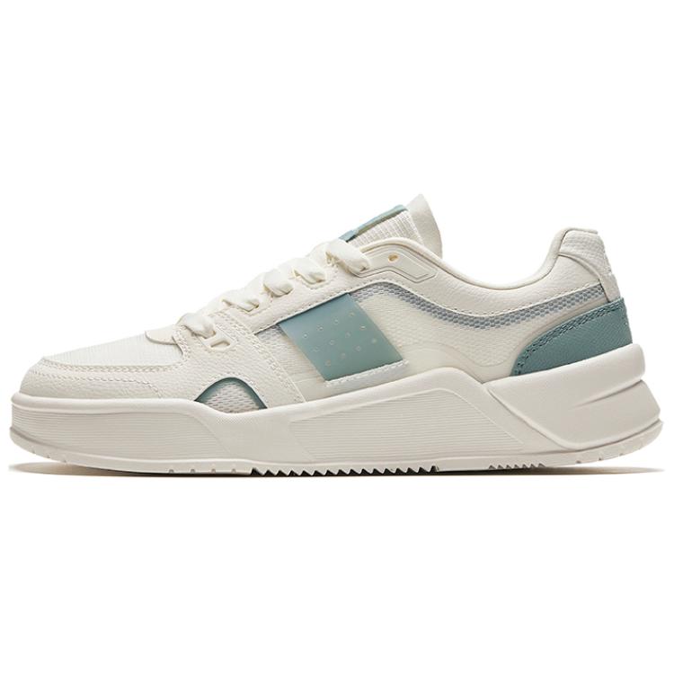 Anta Cushioning, Wear Resistant Low top Skateboard Shoes Women's White Green