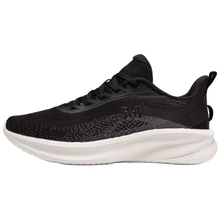 361° Cushioning, Breathable, Lightweight Low Top Long Distance Running Shoes Men's Obsidian Black Smoke Gray