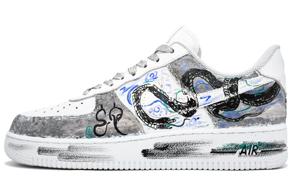Nike Air Force 1 Anti Slip Wear Resistant Low Top Skateboard Shoes Unisex Blue White