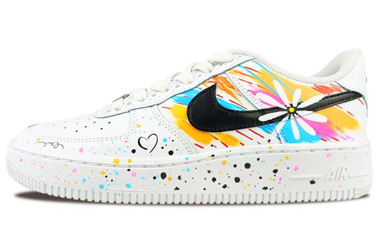 Nike Air Force 1 Low-Top Skateboard Shoes GS White Blue