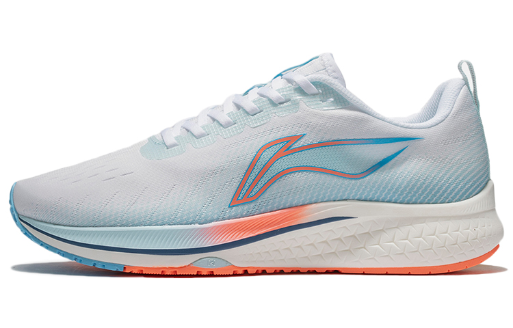 LiNing Red Hare 5 Cushioned Anti-Slip And Wear-Resistant Lightweight Low-Top Running Shoes Women's White Blue