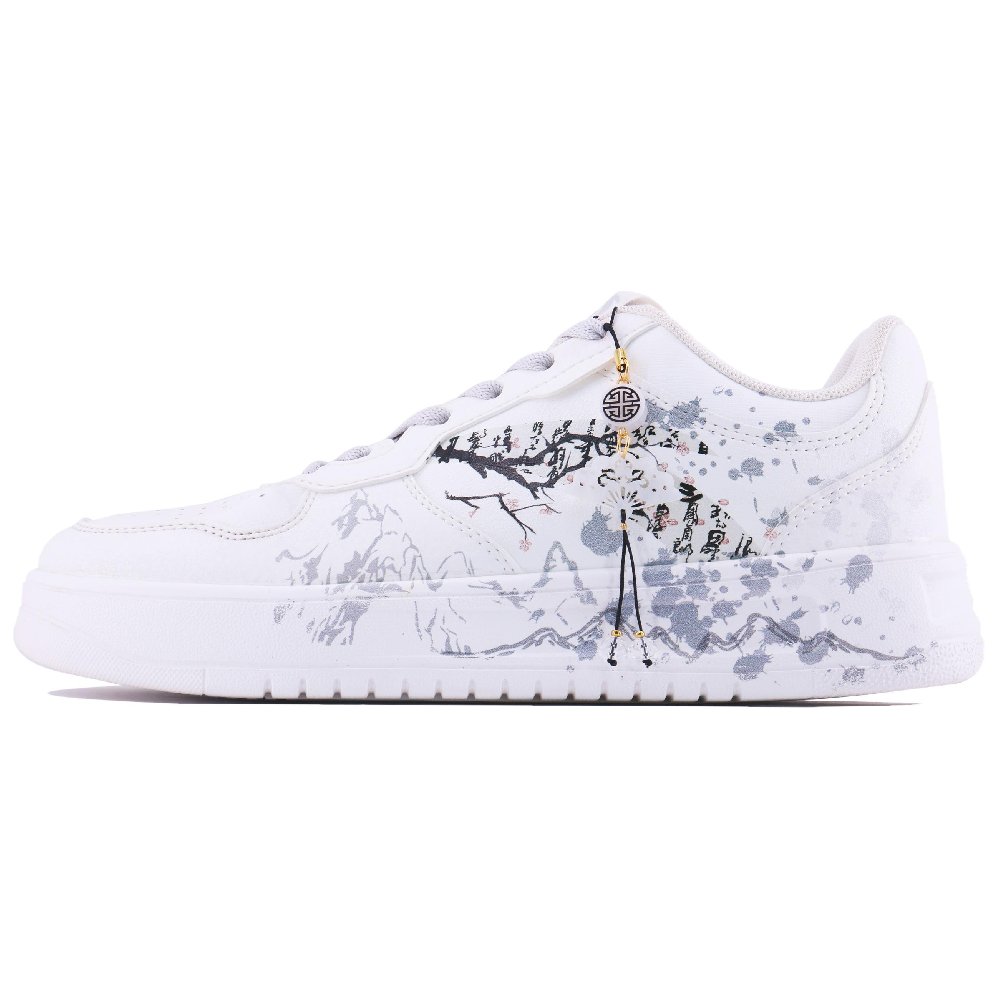 Anta Relaxed Slip Resistant Shock Absorbers Low Top Skateboard Shoes Men's White