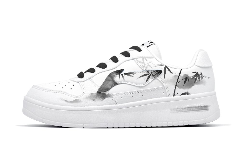 LiNing Pontoon Boats Anti Slip Wear Resistant Low Top Skateboard Shoes Men's White