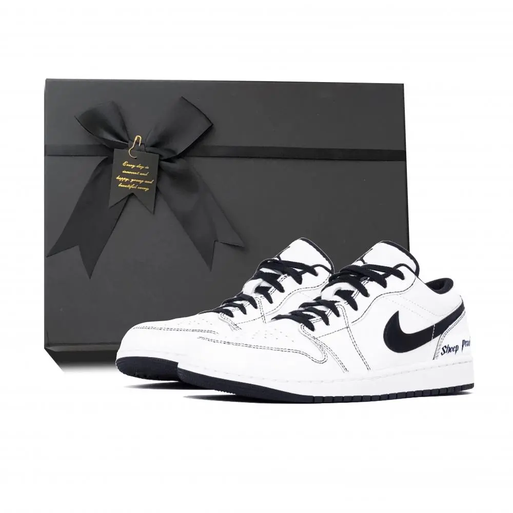 Jordan Air Jordan 1 Vintage Basketball Shoes Men's Low top White/Black