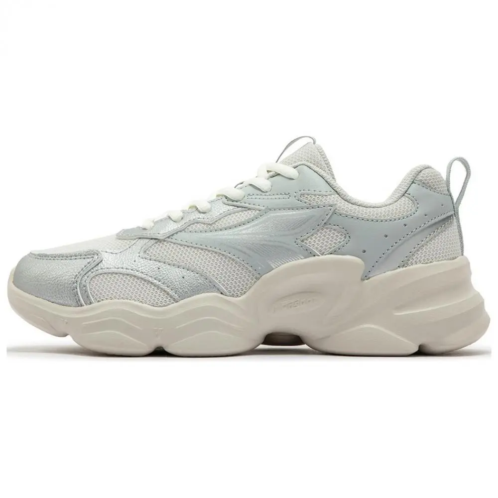 361° Cushioning, Wear Resistant Low Top Casual Running Shoes Women's White Gray