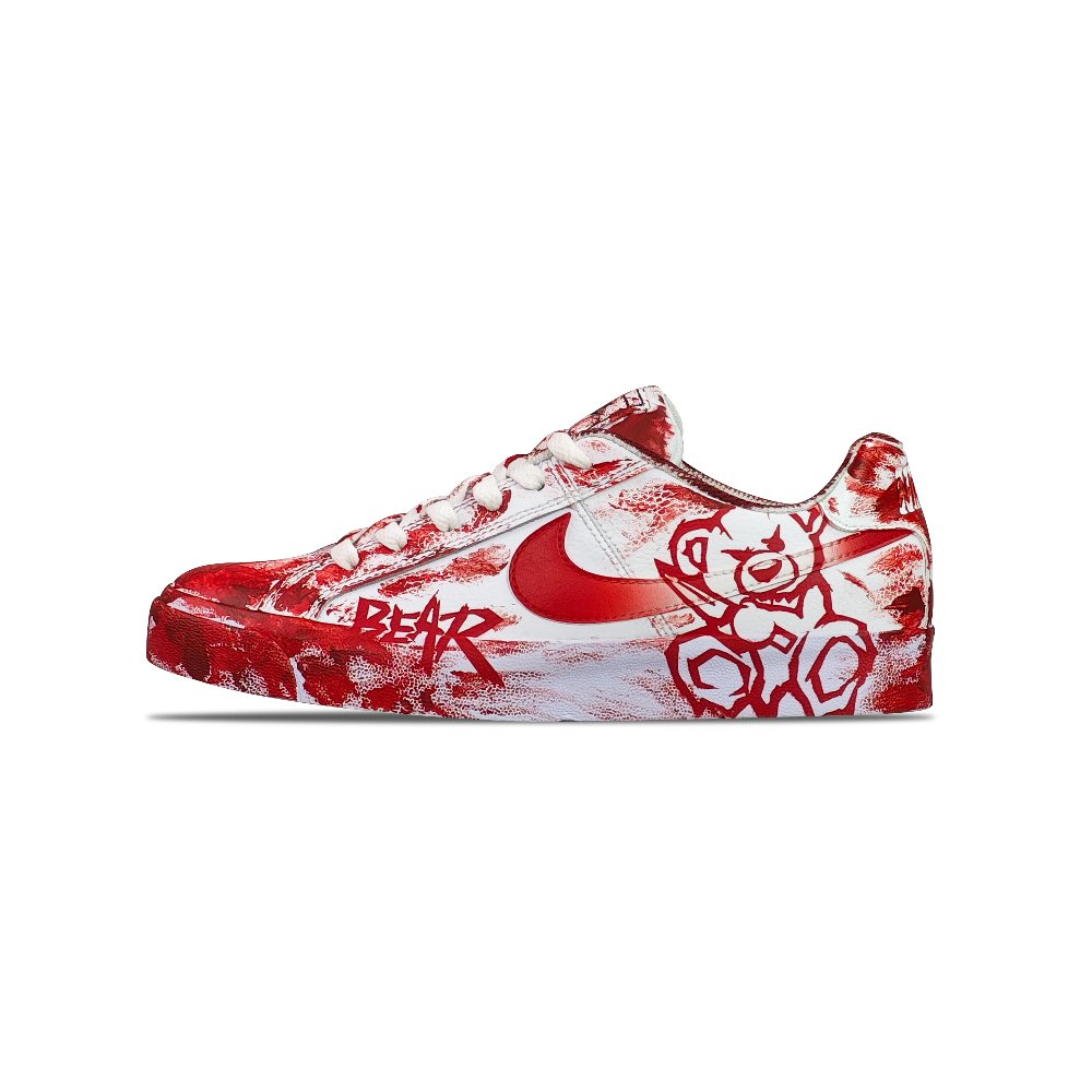 Nike Court Royale Anti-Slip Wear-Resistant Low-Top Skateboard Shoes Unisex Red White