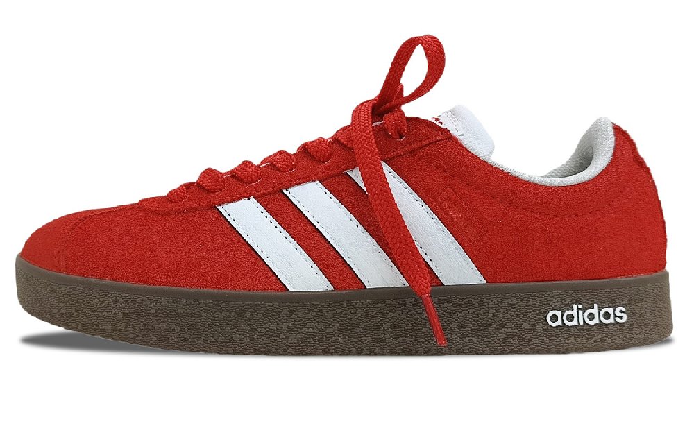 Adidas Neo VL Court Lifestyle Abrasion Resistant, Lightweight, And Breathable Low Top Skateboard Shoes Unisex Red White