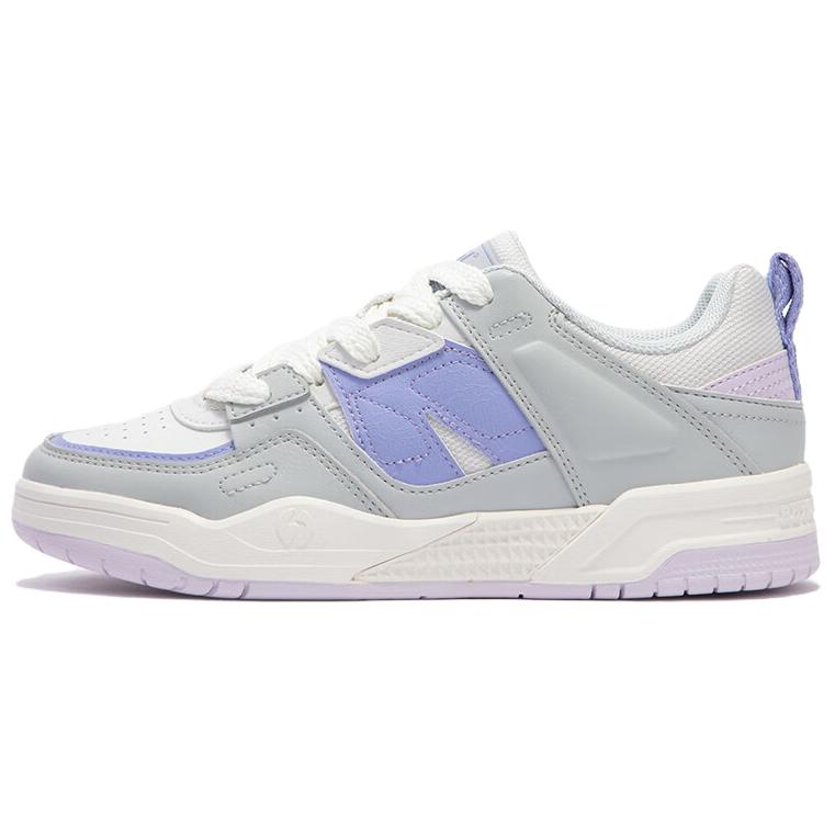 361° Anti-Slip Wear-Resistant Low-Top Skateboard Shoes Women's Gray Purple