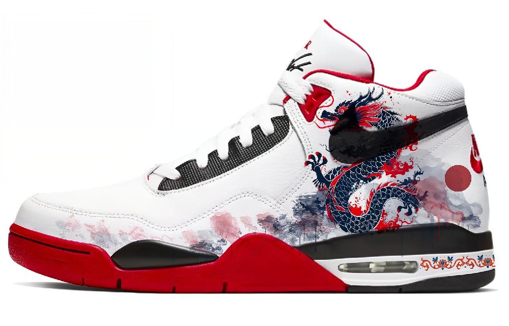 Nike Flight Legacy Mid-Top Basketball Shoes Men's Red White